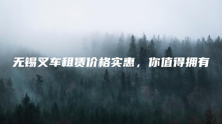 无锡叉车租赁价格实惠，你值得拥有